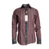 chemise bordeaux, rayure, original, coton, élégant, chic