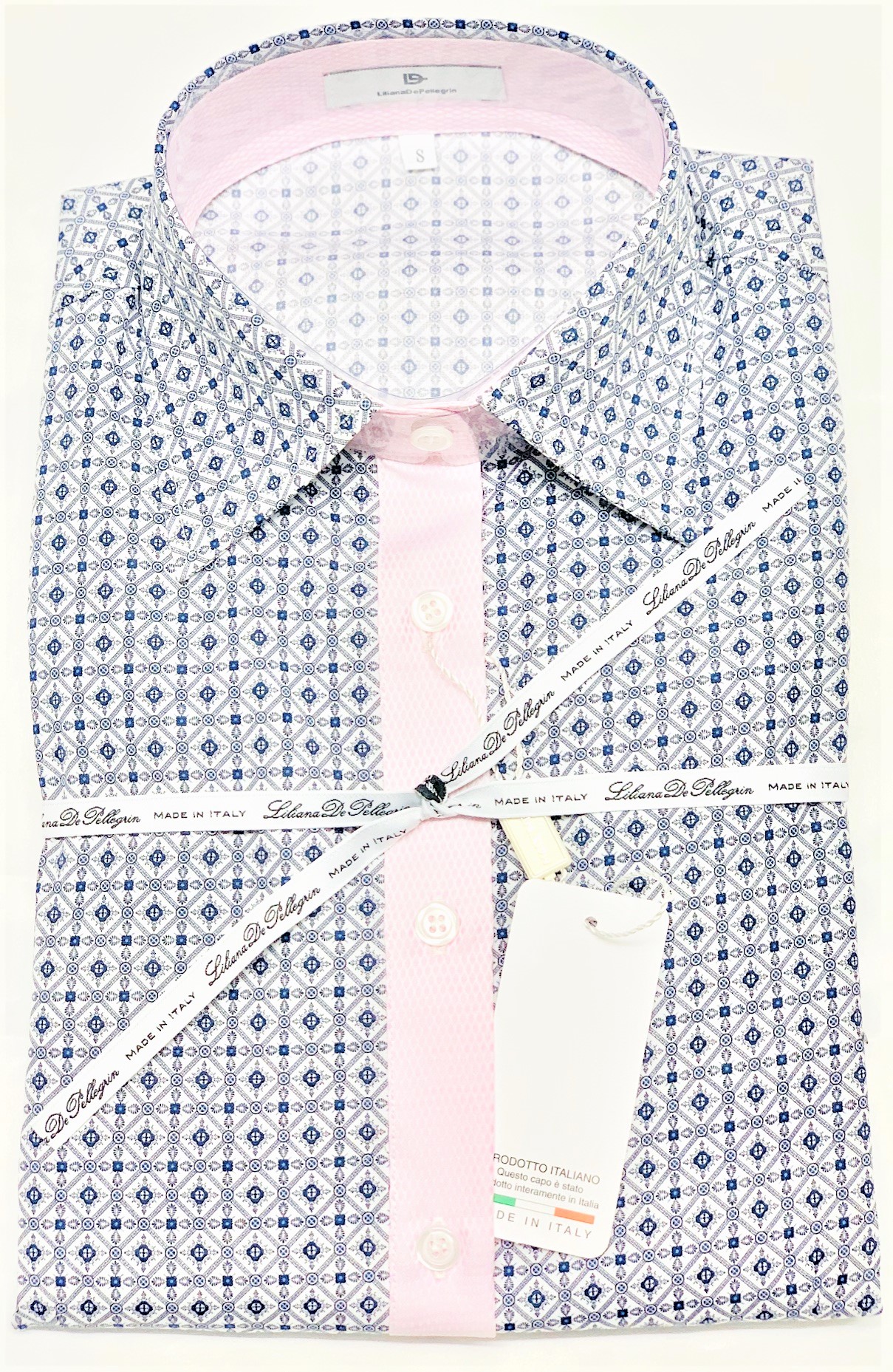 diamond pink blouse - chemise losange rose - chic